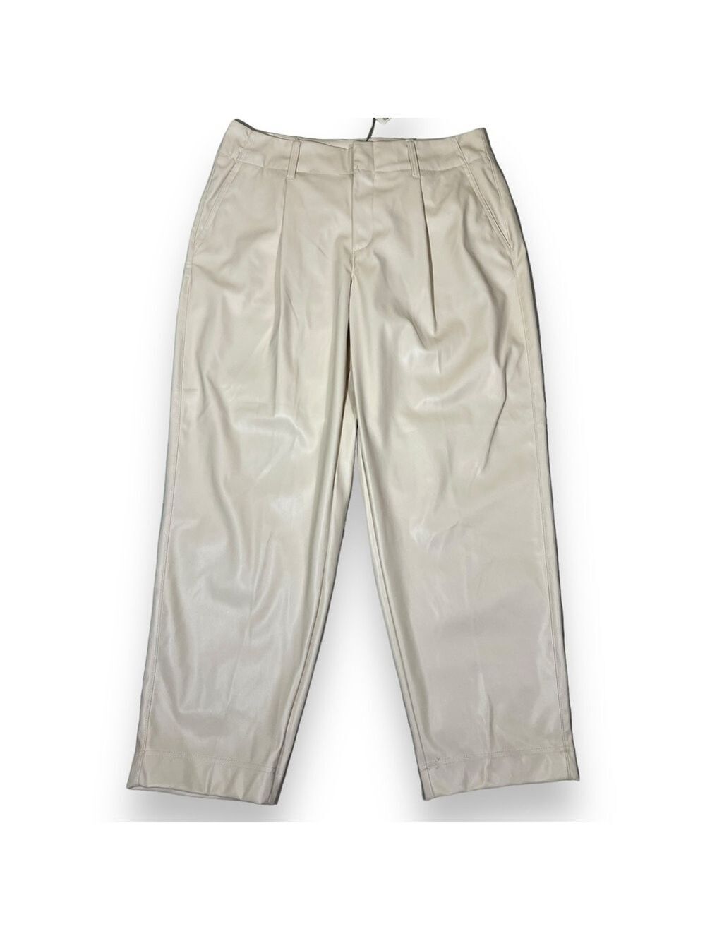 A New Day Women’s Faux Leather Tapered Leg Ankle Pants Caraway Seed Size 12 - Picture 2 of 6